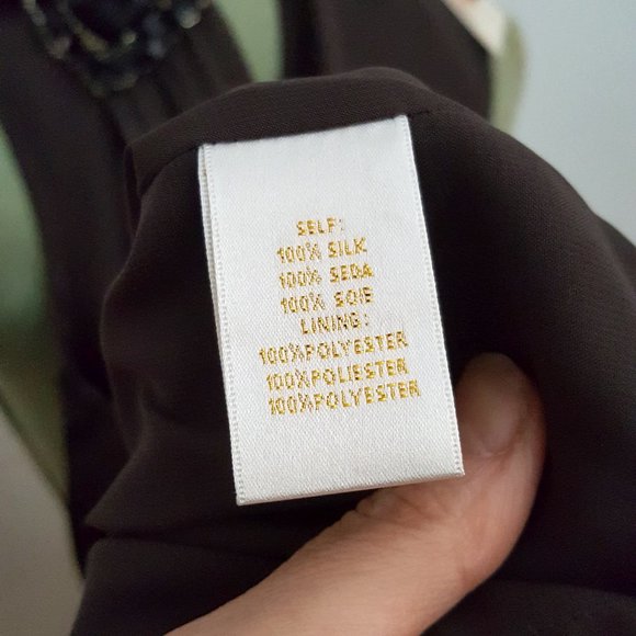 NWT Jenny Han dark grey/black 100% silk sleeveless cocktail dress with sequins - Picture 13 of 15